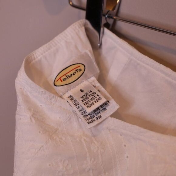 Broderie Anglais Lace Eyelet Skirt Sz 6 - Picture 4 of 6